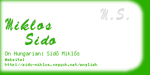 miklos sido business card